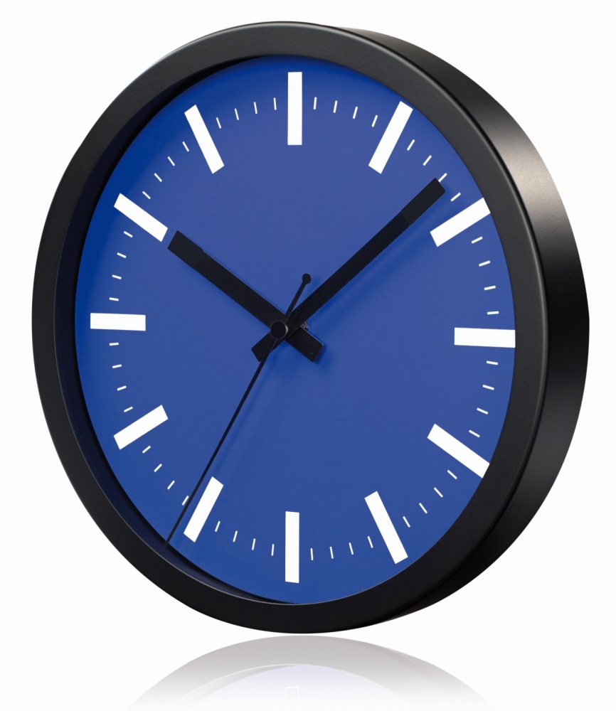 Logo trade promotional products picture of: WALL CLOCK SAINT-TROPEZ, blue