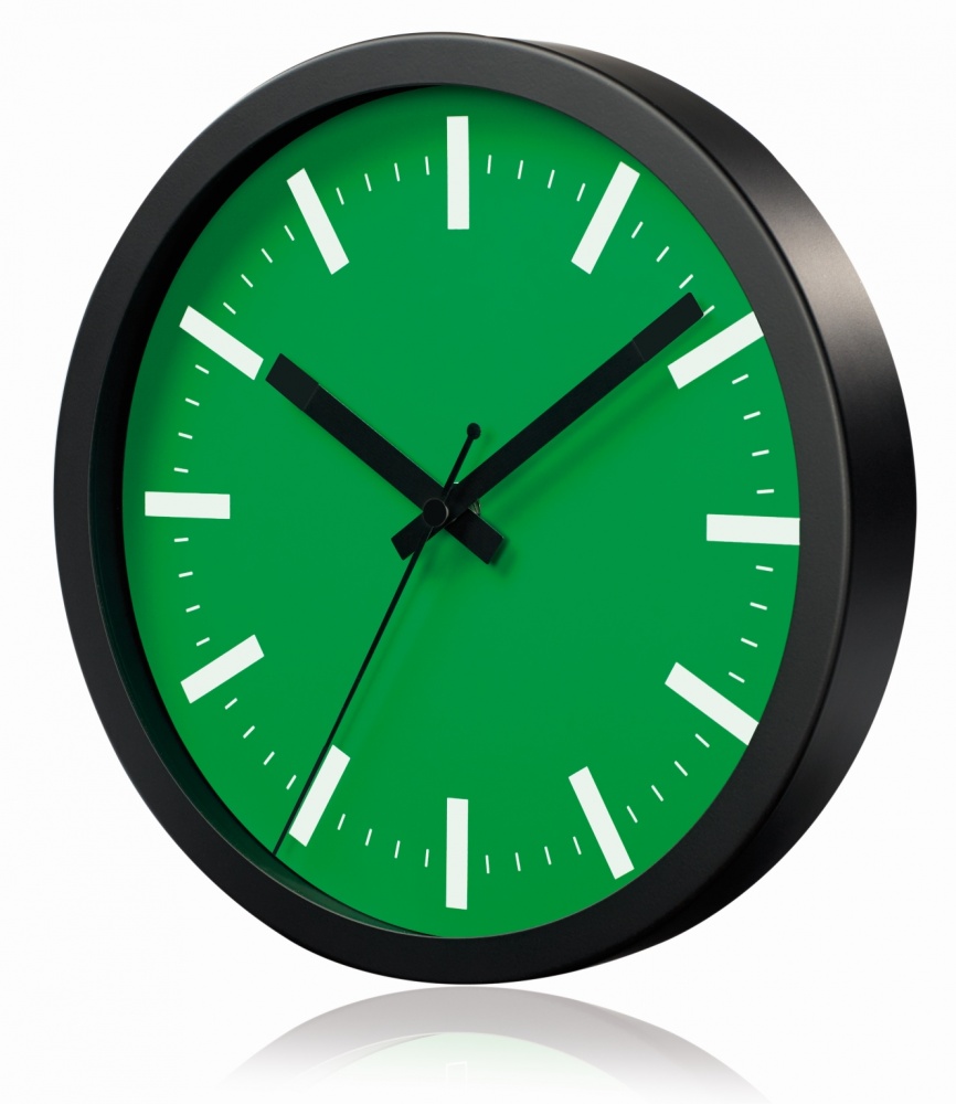 Logo trade promotional merchandise image of: WALL CLOCK SAINT-TROPEZ, green