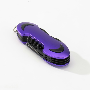 Logo trade promotional gift photo of: SET COLORADO I: LED TORCH AND A POCKET KNIFE, purple