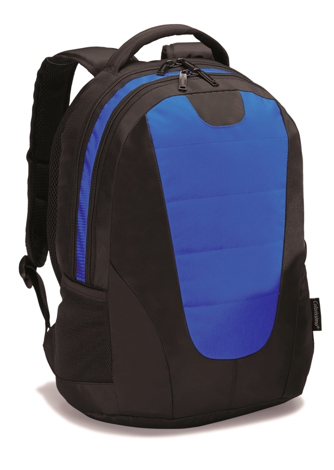 Logo trade corporate gifts image of: COLORISSIMO LAPTOP  BACKPACK 14’, blue