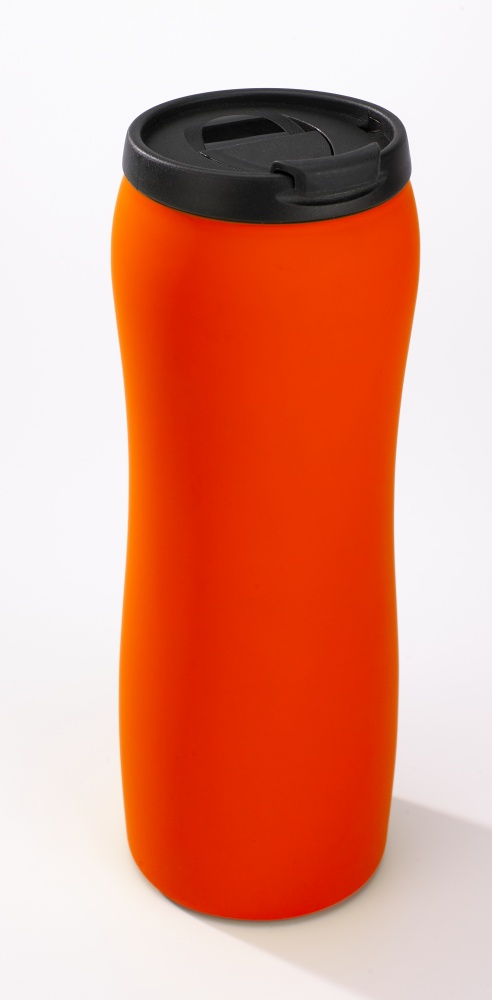 Logo trade promotional giveaway photo of: THERMAL MUG COLORISSIMO, 500 ml, orange