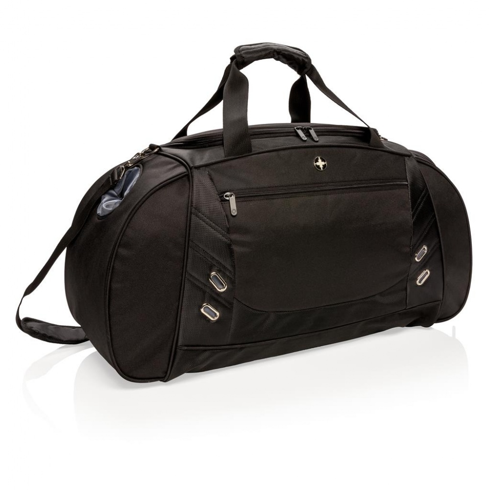 Logotrade promotional merchandise image of: Swiss Peak weekend/sports bag, black