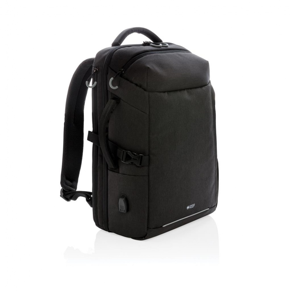 Logo trade promotional products picture of: Swiss Peak XXL weekend travel backpack with RFID and USB, black