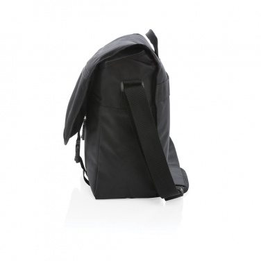 Logo trade promotional gift photo of: Swiss Peak RFID 15" laptop messenger bag PVC free, black