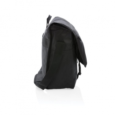 Logotrade promotional item image of: Swiss Peak RFID 15" laptop messenger bag PVC free, black