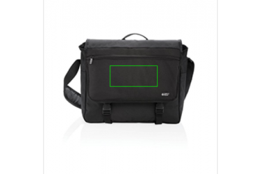 Logotrade corporate gifts photo of: Swiss Peak RFID 15" laptop messenger bag PVC free, black