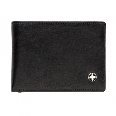Logo trade business gift photo of: Swiss Peak RFID anti-skimming wallet, black