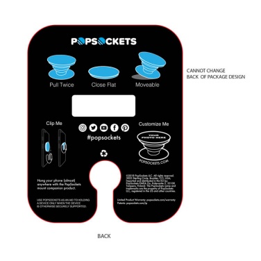 Logo trade promotional giveaway photo of: PopSocket set ComboPack, black