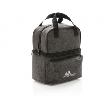 Logo trade advertising products image of: Cooler bag with 2 insulated compartments, anthracite