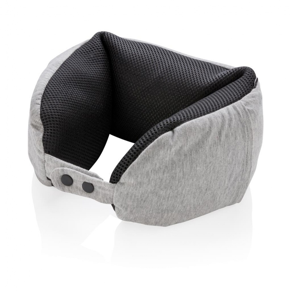 Logotrade corporate gifts photo of: Deluxe microbead travel pillow, grey / black