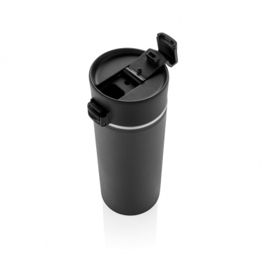 Logo trade promotional giveaways image of: Bogota vacuum coffee mug with ceramic coating, black