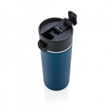Logo trade advertising product photo of: Bogota vacuum coffee mug with ceramic coating, blue