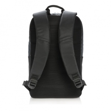 Logotrade promotional merchandise picture of: Swiss Peak eclipse solar backpack, black