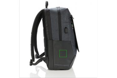 Logotrade advertising product image of: Swiss Peak eclipse solar backpack, black