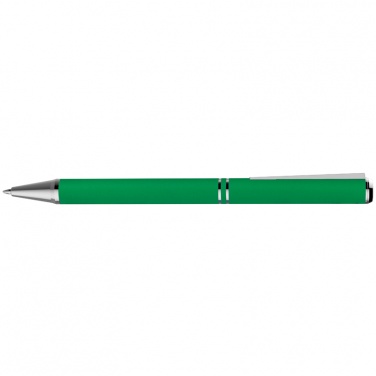 Logotrade advertising products photo of: Metal ballpen with zig-zag clip, green