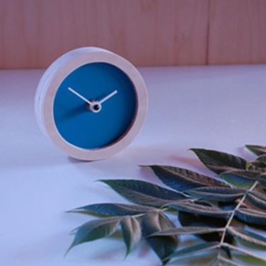 Logo trade promotional giveaway photo of: Wooden desk clock