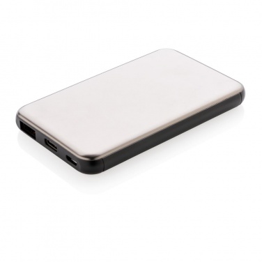 Logo trade advertising products picture of: Pocket-size 5.000 mAh powerbank, grey