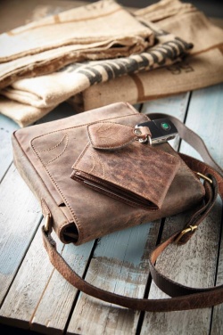 Logo trade promotional gift photo of: Genuine leather bag Wildernes, brown