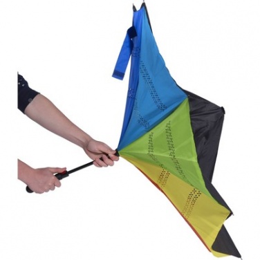 Logo trade promotional giveaway photo of: Reversible automatic umbrella AX, Multi color