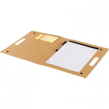 Logo trade promotional giveaways picture of: Conference folder, notebook A4, ball pen, sticky notes, beige