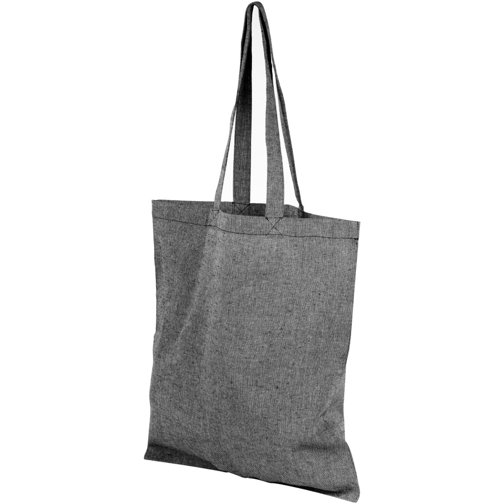 Logotrade business gift image of: Pheebs recycled cotton tote bag, grey