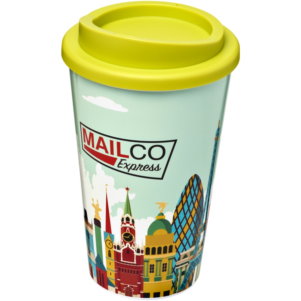 Logo trade corporate gifts image of: Brite-Americano® 350 ml insulated tumbler, yellow