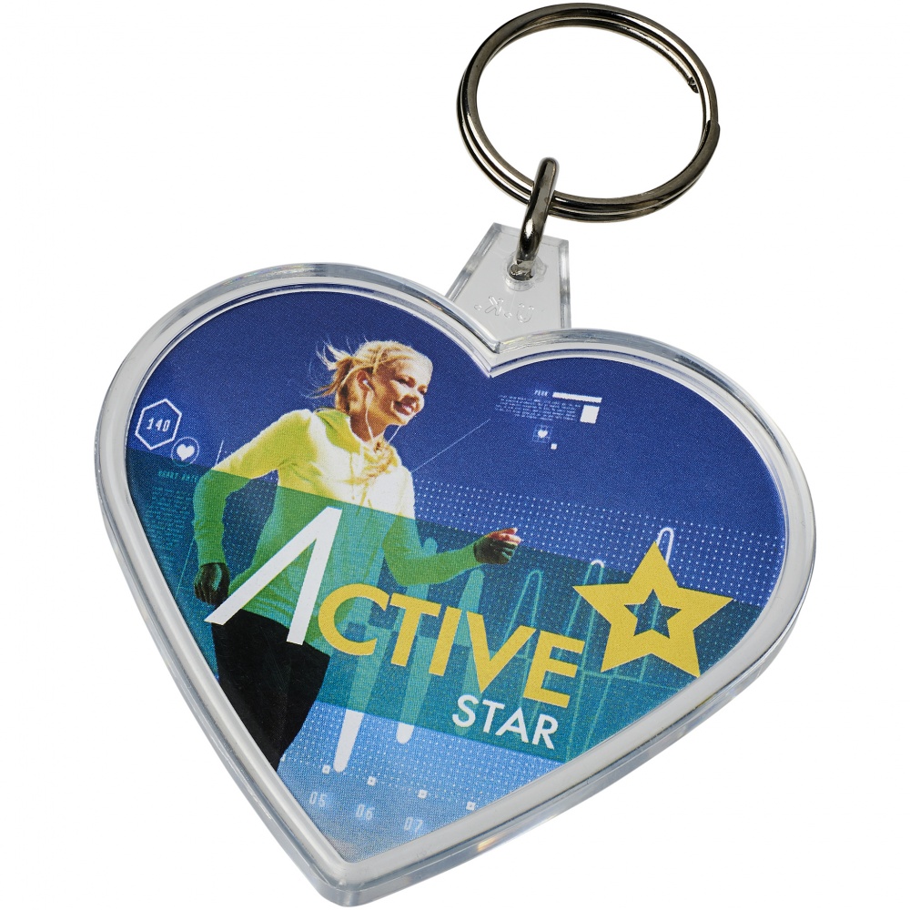 Logotrade business gift image of: Combo heart-shaped keychain