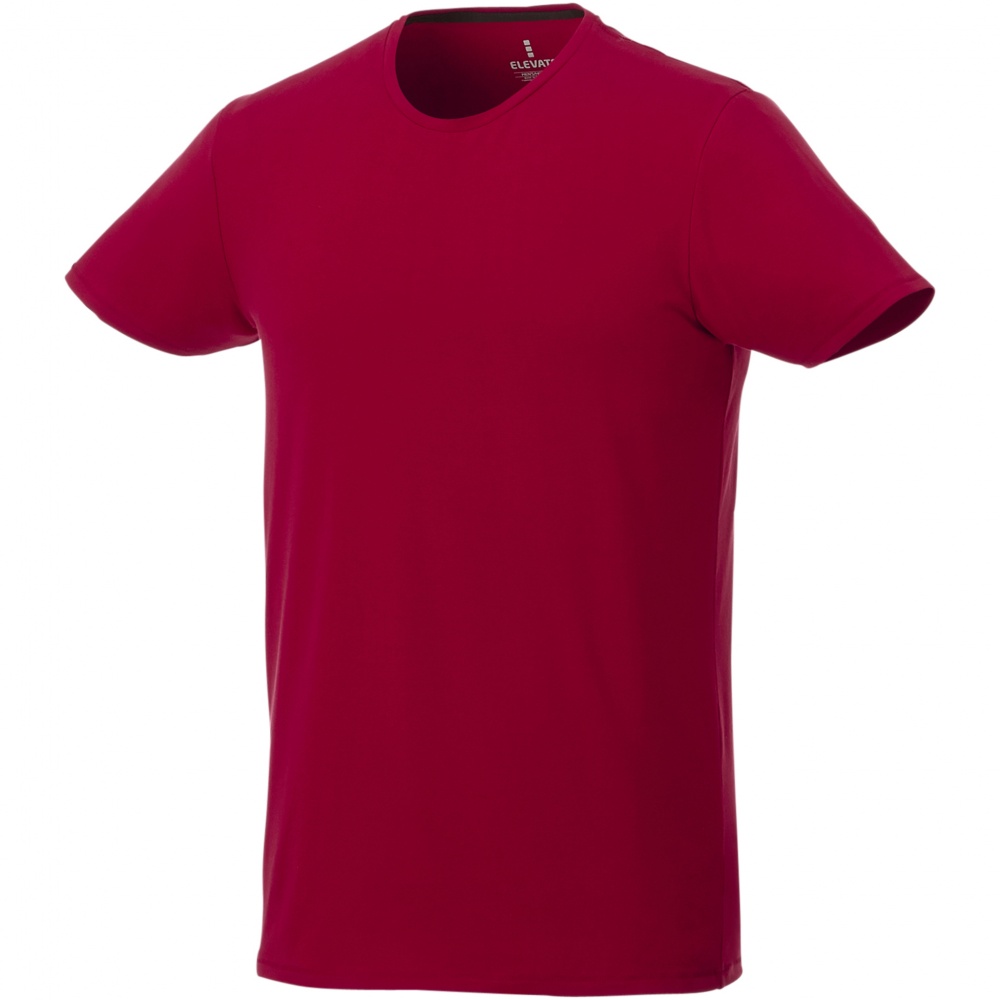 Logo trade corporate gifts image of: Balfour short sleeve men's organic t-shirt, red