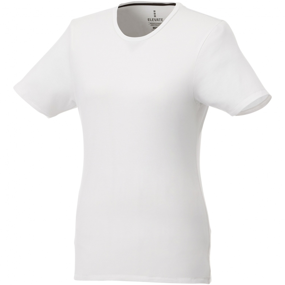 Logo trade business gift photo of: Balfour short sleeve women's organic t-shirt, White