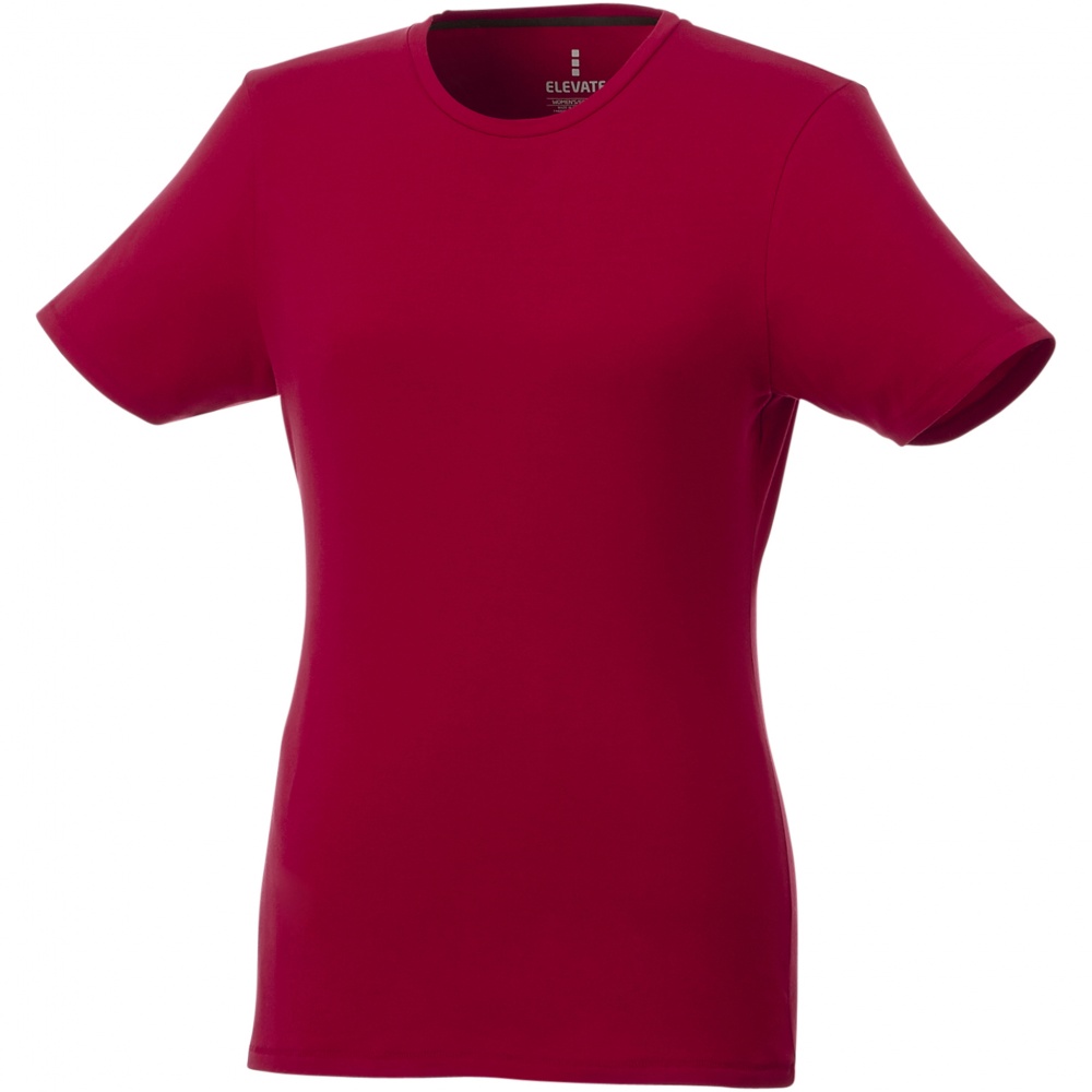 Logo trade business gifts image of: Balfour short sleeve women's organic t-shirt, Red