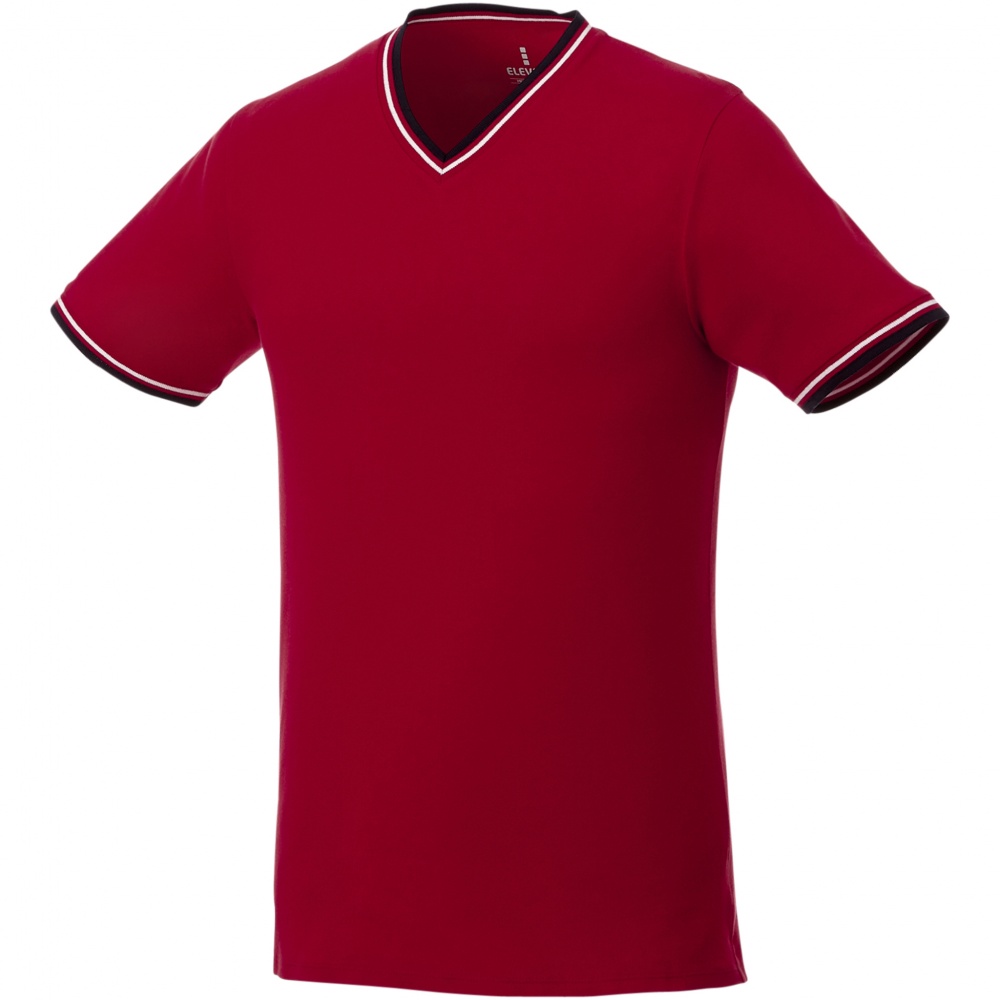Logo trade promotional merchandise image of: Elbert short sleeve men's pique t-shirt, red