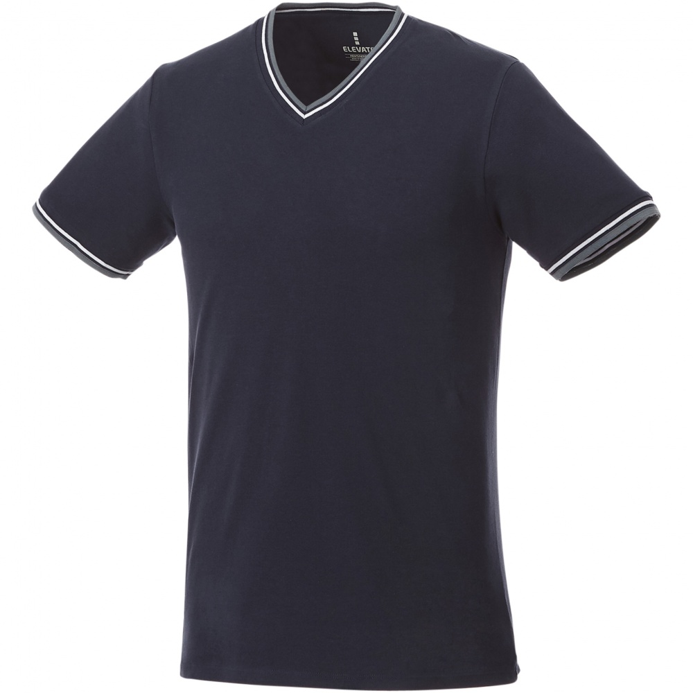 Logo trade promotional giveaways picture of: Elbert short sleeve men's pique t-shirt, dark blue