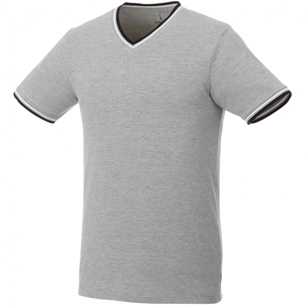 Logo trade corporate gifts picture of: Elbert short sleeve men's pique t-shirt, grey