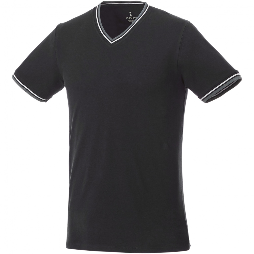 Logotrade advertising product picture of: Elbert short sleeve men's pique t-shirt, black