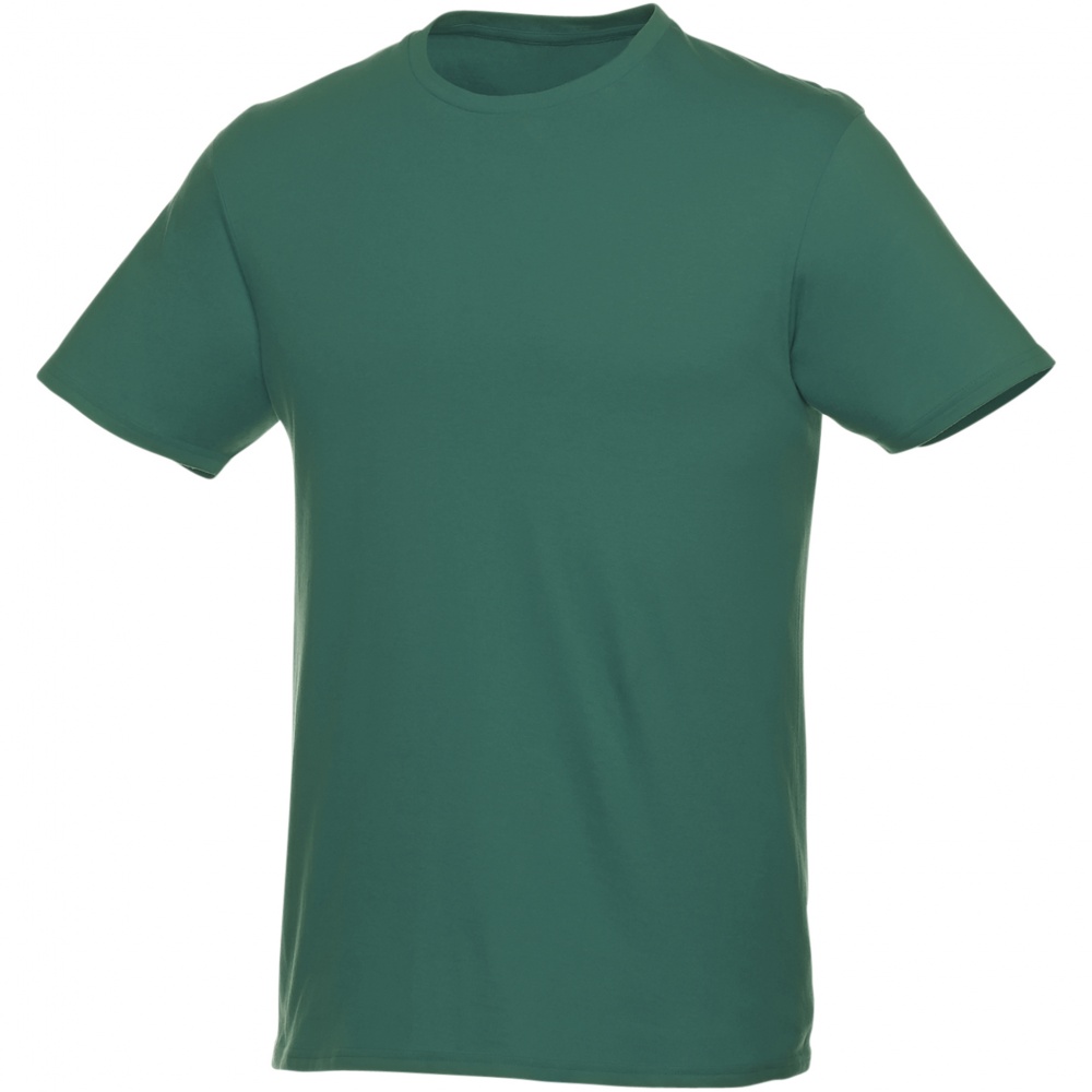 Logo trade promotional giveaways image of: Heros short sleeve unisex t-shirt, dark green