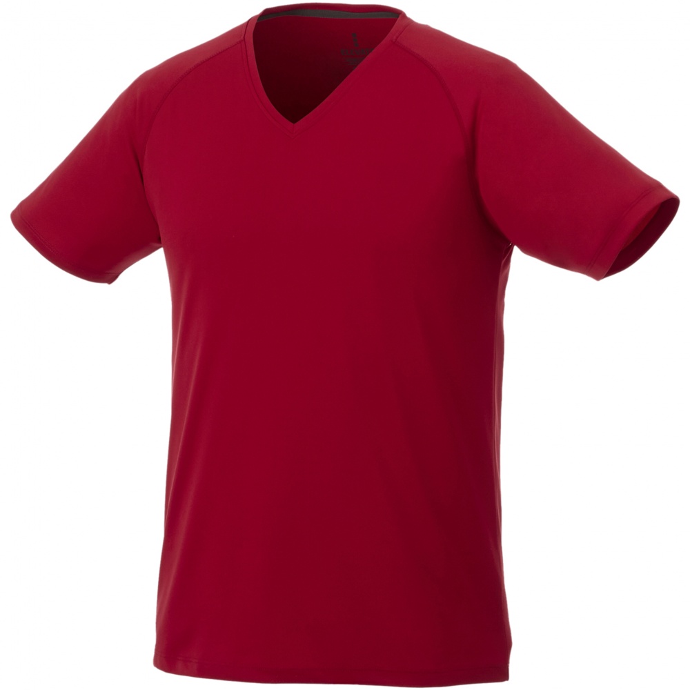 Logo trade corporate gifts picture of: Amery men's cool fit v-neck shirt, red