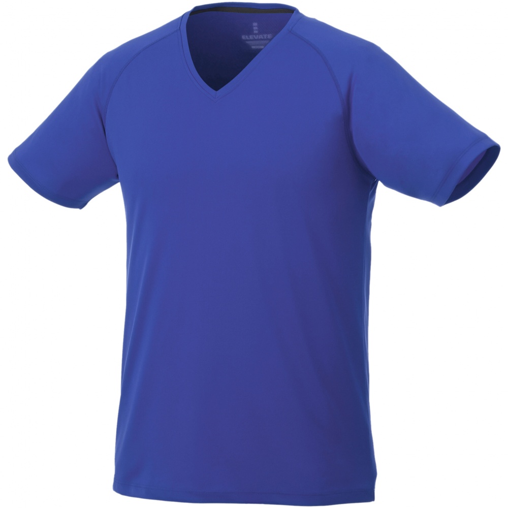 Logo trade promotional products picture of: Amery men's cool fit v-neck shirt, blue