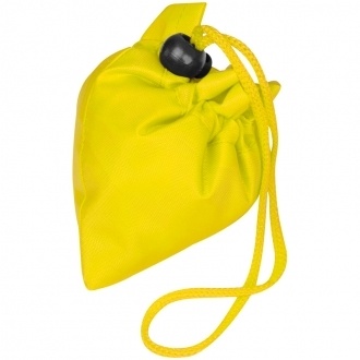 Logo trade business gifts image of: Foldable shopping bag ELDORADO, Yellow