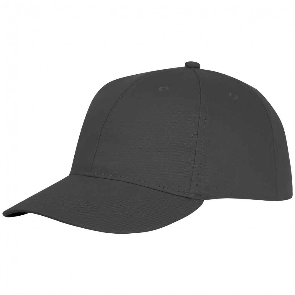 Logo trade business gifts image of: Ares 6 panel cap, storm grey