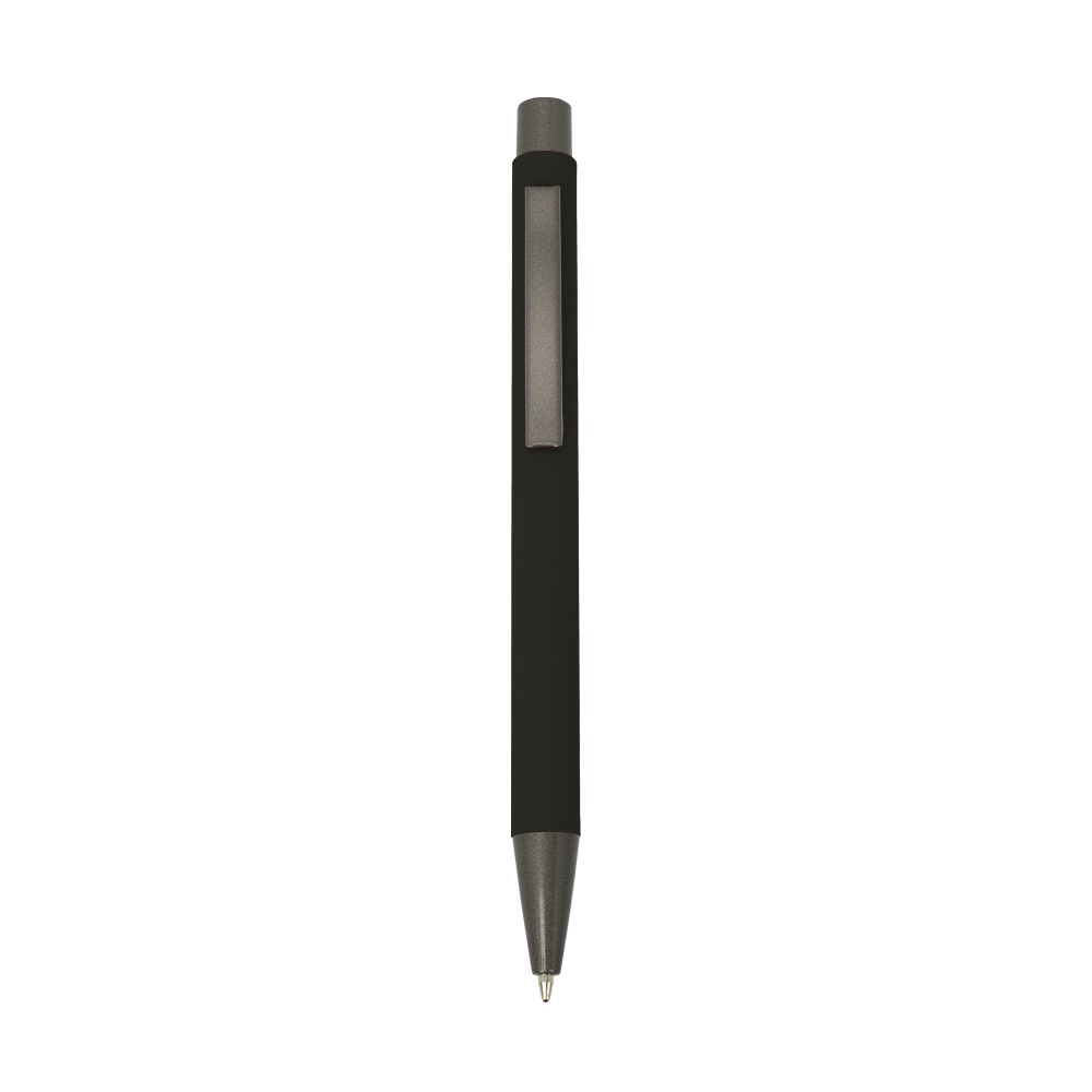 Logotrade advertising product image of: Rubberized soft touch ball pen, black
