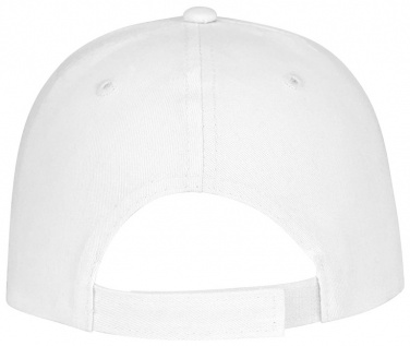 Logotrade business gift image of: Ares 6 panel cap, white