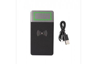 Logotrade promotional item image of: 5.000 mAh Soft Touch Wireless 5W Charging Powerbank
, grey