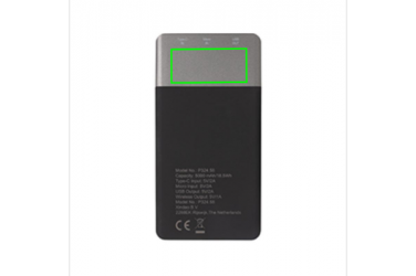 Logo trade corporate gifts picture of: 5.000 mAh Soft Touch Wireless 5W Charging Powerbank
, grey
