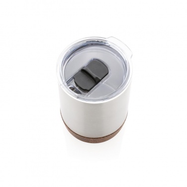 Logo trade advertising products picture of: Cork small vacuum coffee mug, silver