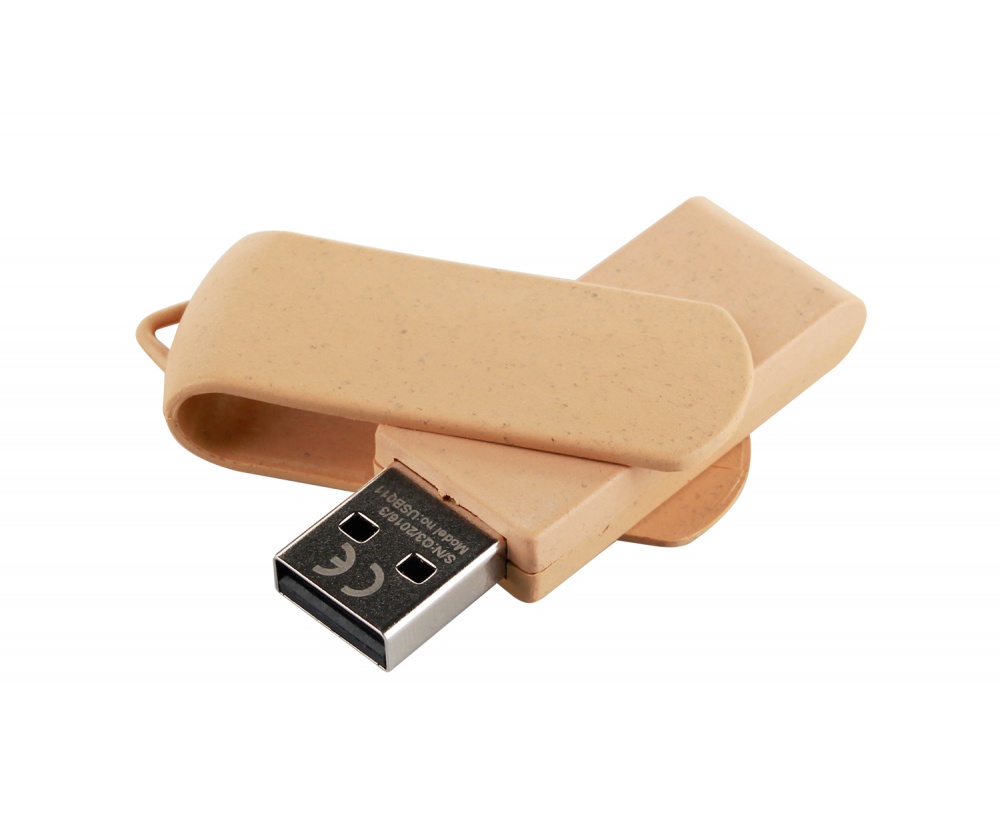 Logo trade advertising product photo of: Biodegradable USB memory stick, brown