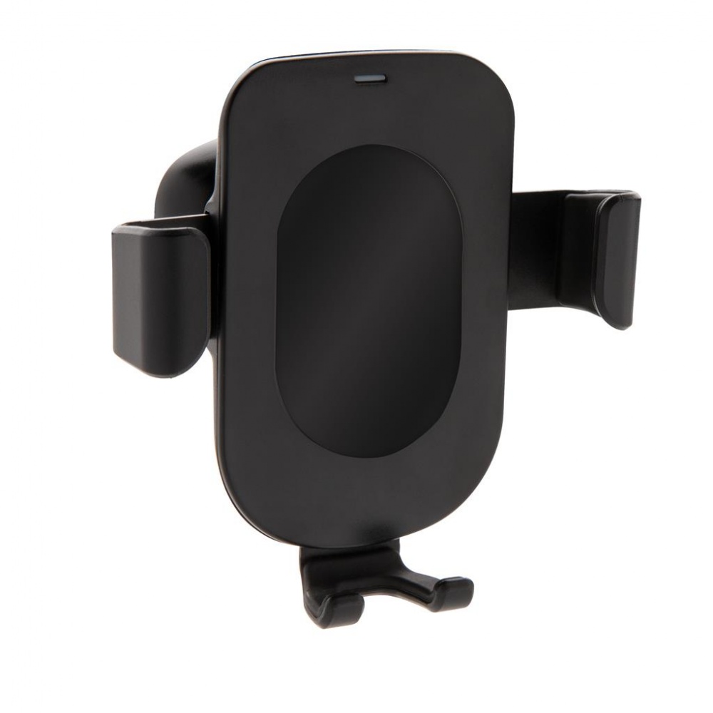 Logo trade promotional items picture of: 5W wireless charging gravity phone holder, black