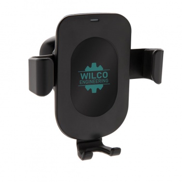 Logotrade promotional item picture of: 5W wireless charging gravity phone holder, black