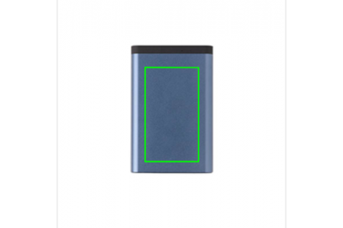 Logo trade promotional products picture of: 10.000 mAh Aluminum pocket powerbank, blue