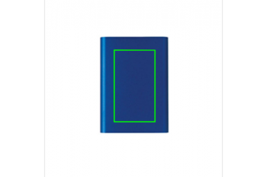 Logo trade promotional gifts image of: Aluminium 5.000 mAh pocket powerbank, blue