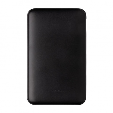 Logo trade corporate gift photo of: 5.000 mAh Pocket Powerbank with integrated cables, black